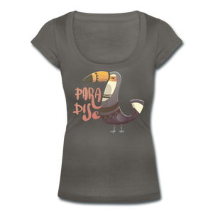 Women's Scoop Neck T-Shirt - charcoal