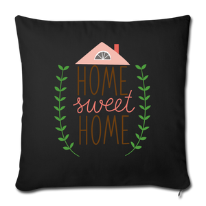 Throw Pillow Cover 18” x 18” - black