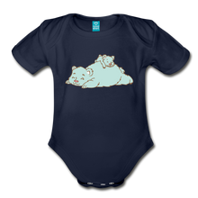 Load image into Gallery viewer, Organic Short Sleeve Baby Bodysuit - dark navy