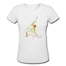 Load image into Gallery viewer, Women&#39;s V-Neck T-Shirt - white