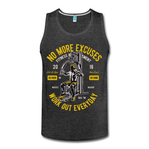 Men’s Premium Tank - charcoal gray