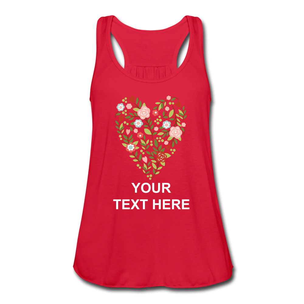 Women's Flowy Tank Top by Bella - red