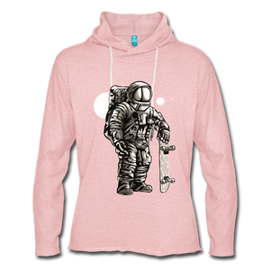 Unisex Lightweight Terry Hoodie - cream heather pink