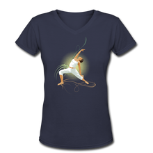 Load image into Gallery viewer, Women&#39;s V-Neck T-Shirt - navy