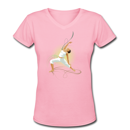 Women's V-Neck T-Shirt - pink