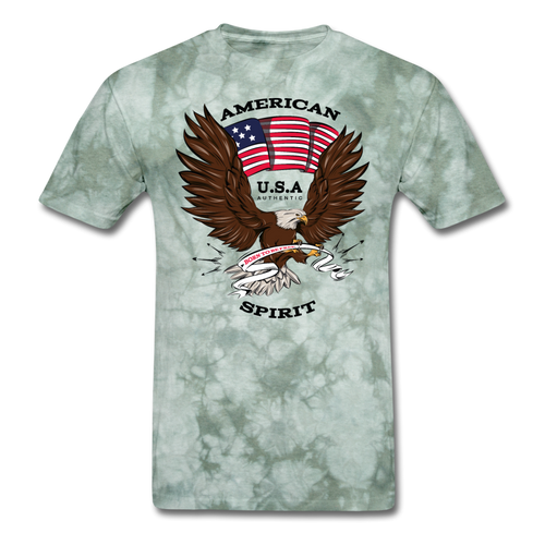 Men's T-Shirt - military green tie dye