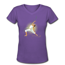 Load image into Gallery viewer, Women&#39;s V-Neck T-Shirt - purple