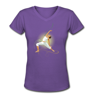 Women's V-Neck T-Shirt - purple