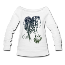 Load image into Gallery viewer, Women&#39;s Wideneck Sweatshirt - white