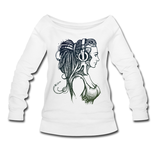 Women's Wideneck Sweatshirt - white