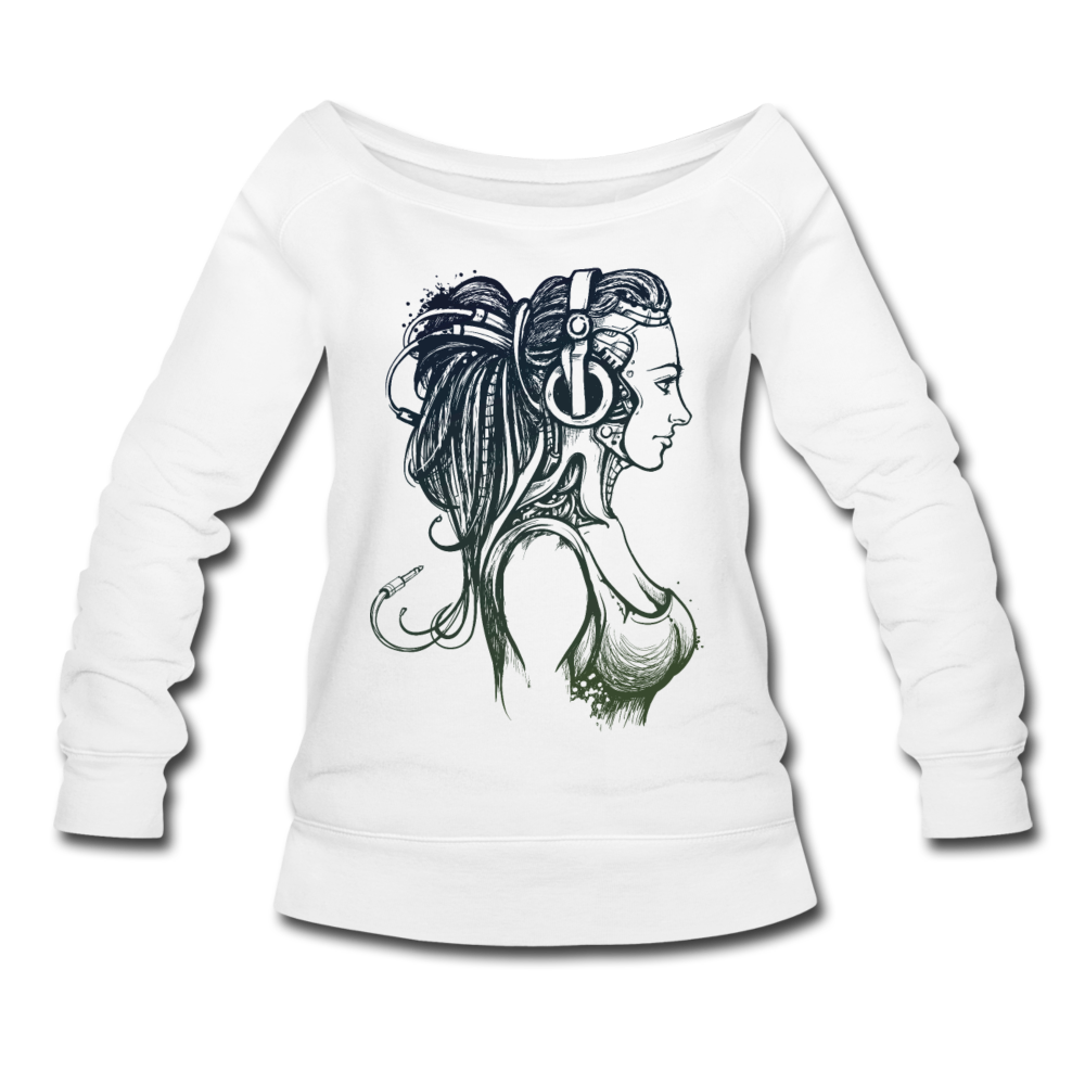 Women's Wideneck Sweatshirt - white