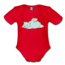 Load image into Gallery viewer, Organic Short Sleeve Baby Bodysuit - red