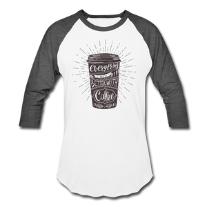 Baseball T-Shirt - white/charcoal