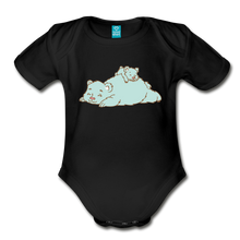 Load image into Gallery viewer, Organic Short Sleeve Baby Bodysuit - black