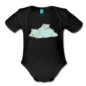 Organic Short Sleeve Baby Bodysuit - black