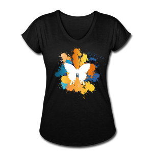 Women's Tri-Blend V-Neck T-Shirt - black