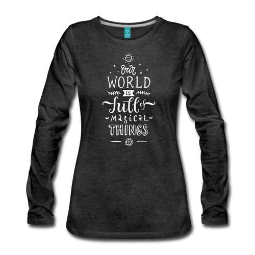 Women's Premium Long Sleeve T-Shirt - charcoal gray