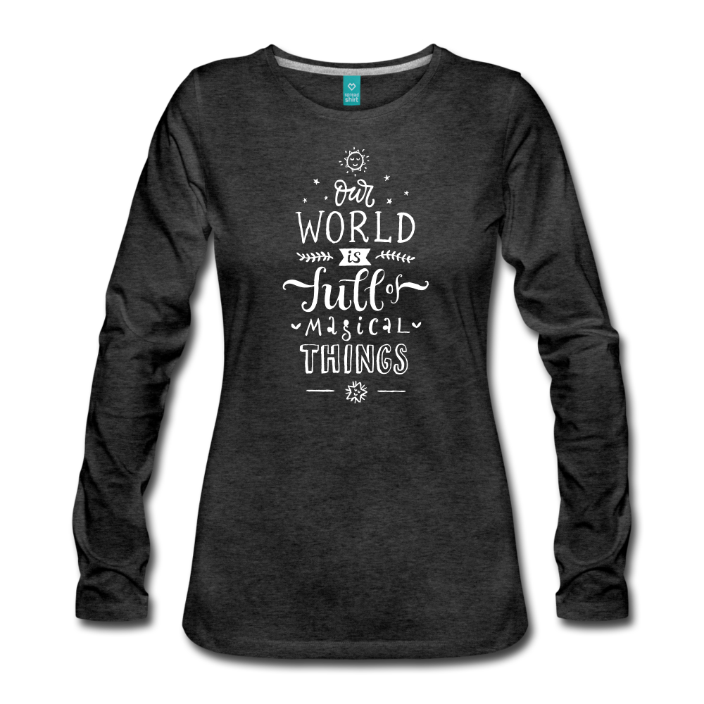 Women's Premium Long Sleeve T-Shirt - charcoal gray