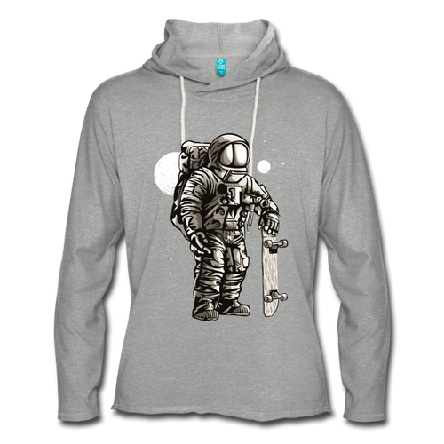 Unisex Lightweight Terry Hoodie - heather gray