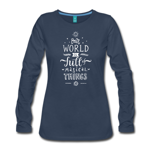 Women's Premium Long Sleeve T-Shirt - navy