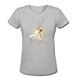 Women's V-Neck T-Shirt - gray