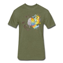 Load image into Gallery viewer, Fitted Cotton/Poly T-Shirt by Next Level - heather military green