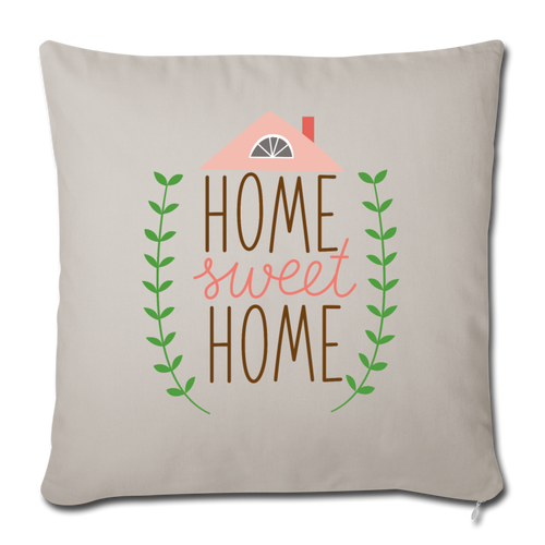 Throw Pillow Cover 18” x 18” - light grey