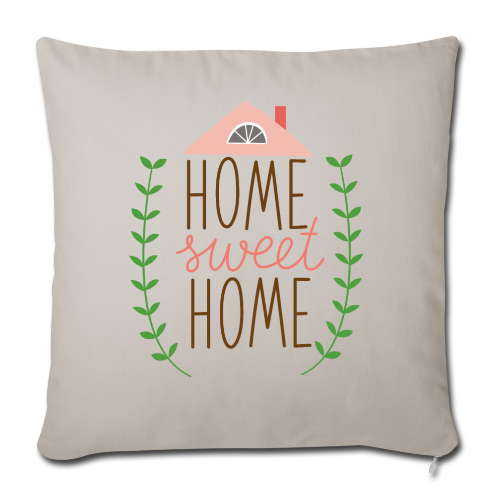 Throw Pillow Cover 18” x 18” - light grey