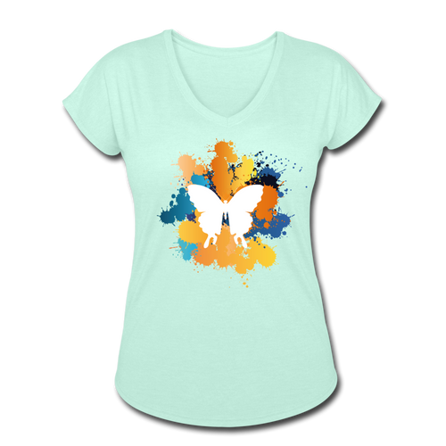 Women's Tri-Blend V-Neck T-Shirt - mint