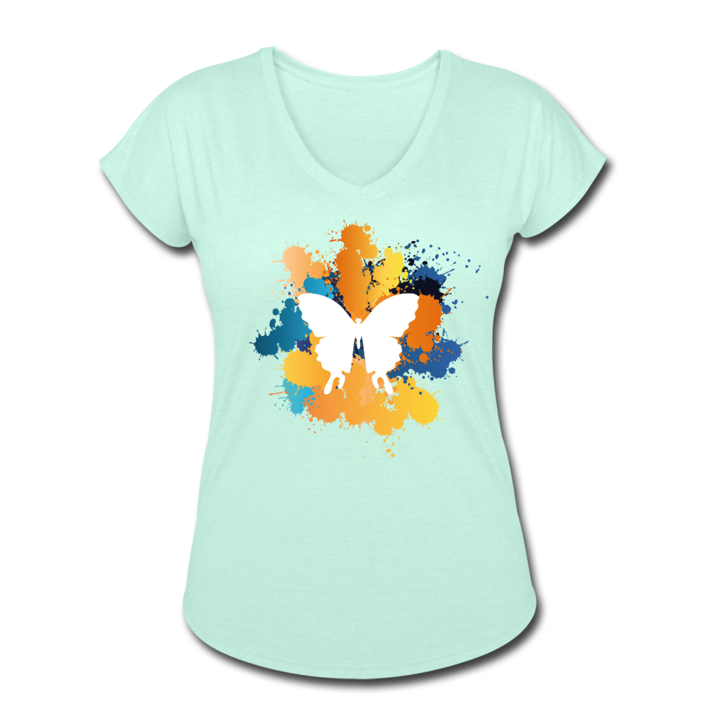 Women's Tri-Blend V-Neck T-Shirt - mint