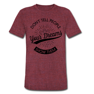 Unisex Tri-Blend T-Shirt - heather cranberry