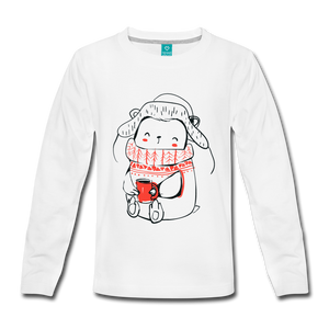 Kids' Premium Long Sleeve T-Shirt - white