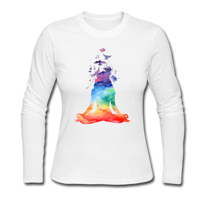 Women's Long Sleeve Jersey T-Shirt - white