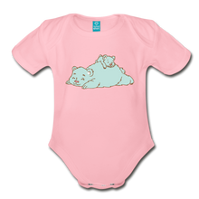 Load image into Gallery viewer, Organic Short Sleeve Baby Bodysuit - light pink